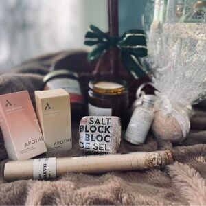 Apothecary Gift Set with Salt Block and Candles